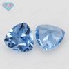 Huagang gema fertilizante triángulo 108# azul cristal afilado superficie de anillo piedra desnuda fondo puntiagudo triángulo gordo zafiro de cristal afilado artificial