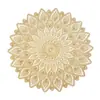 Jogo americano de mesa de penas ocas transfronteiriças em PVC, luz bronzeadora, luxuoso, decorativo, à prova d'água, anti-escaldante, atacado