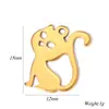 Gato, Cachorro, Elefante Animal DIY Acessórios para Joias Aço Inoxidável Polido Brincos Colar Pulseira Pingente Modernos