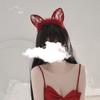 Diadema sexy de celebridad de internet Guiruo con encaje de plumas sexy y orejas de gato, tocado decorativo de cosplay p1
