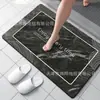Tapete de Chão Simples e de Alta Qualidade em Mármore e Terra de Diatomáceas para Banheiro de Casa, Antiderrapante, Absorvente de Água, Resistente à Sujeira, Tapete de Fácil Cuidado para Entrada