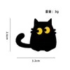 Broche Serie Gato Negro Gatito Animal Insignia de Metal Pin para Ropa Mochila Accesorio Broche Dibujo Animado Lindo