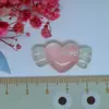 Collar Transparente de Alas de Amor Oso Cereza Fresa Pegamento de Crema Estuche de Teléfono DIY Bolsa de Material para Cuerda de Cabello Accesorios de Resina