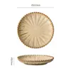 Plato de Cerámica Horneada Vintage Estilo Occidental para Bistec con Puntos de Perla, Plato Personalizado para Presentación de Postres y Repostería, Plato de Cerámica para Postre, Plato para el Té de la Tarde