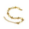 Nuevo Brazalete Ins Hip-Hop de Acero Inoxidable Empalmado Anudado de Acero Titanio para Mujer, Diseño y Elegante Joyería de Mano Estilo Pareja al Por Mayor
