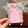 Arco das crianças Hanfu Headwear Meninas Hair Acessórios Hairpin Antigo Costose Fairy Style Tassel Hairpin com Acessórios Clip