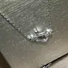 Collar con Hebilla de Herradura Mini Completa de Diamantes en Forma de U, Chapado en Oro de 18 Quilates, Sencillo y Lujoso, No se Desvanece, Cadena para Clavícula de Mujer, Colgante de Celebridad de Internet de Moda
