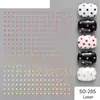 Traje de pegatinas transfronterizas para arte de uñas Nuevo Traje de pegatinas para uñas adhesivas láser multicolor de estrella de cinco puntas pequeña