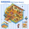 Pegatinas de Escena Miniatura Apilamiento Estéreo 3D Paisajismo DIY Decoración de Escritorio Hecha a Mano Material para Cuaderno Premios para Estudiantes de Primaria
