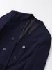 Exportação Transfronteiriça Moda Europeia e Americana Outono e Inverno 2025 Blazer de Terno Texturizado de Gola V de Botão Duplo de Manga Longa para Mulheres