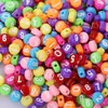 Cuentas del Alfabeto Inglés Hechas a Mano Sueltas Pulsera Collar Cadena de Teléfono Móvil Colgante Pulsera Accesorios de Joyería DIY