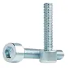 Parafusos Cilíndricos de Alta Resistência Galvanizados com Soquete Hexagonal Grau 8.8, Parafusos Padrão Nacional, Parafusos de Cabeça Cilíndrica Estendida, Fixadores