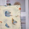 Gasa de algodón de doble capa, crepé de gasa, tela para ropa de bebé y niño, pijamas estampados de animales de dibujos animados, tela de hilo de doble capa