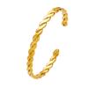 INS Moda Nuevo Diseño de Nicho Transfronterizo Pulsera Simple en Forma de C Ajustable Forma Retorcida Pulsera Abierta para Mujer