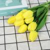 Processamento de buquê de flores artificiais de tulipa personalizado flores falsas decoração de quarto de alta qualidade ornamentos de mesa para sala de estar fabricantes atacado