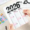Calendário de Parede 2026 Planejador Diário Calendário Inglês Transfronteiriço com Quatro Adesivos de Marcação