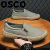 Zapatos Nuevos de Lona para Hombre, Slip-Ons Deportivos, Zapatos para Conducir, Zapatos Casuales Transpirables de Verano, Zapatos Cómodos y Versátiles para Hombre