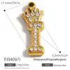 Acessórios de Joias DIY de Aço Inoxidável Transfronteiriços Yuhui, 26 Letras de Coroa Incrustadas com Diamantes, Pingente de Retenção de Cor Acessórios DIY