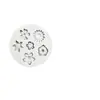 Molde Redondo de Silicona de Flor Pequeña 3D con Múltiples Compartimentos Margarita Girasol Flor de Cinco Pétalos Molde para Jabón Hecho a Mano Decoración de Fondant