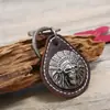 Estilo Retro Artístico Creativa Decoración de Calavera de Aleación Cuero de Vaca Llavero de Coche para Hombre Accesorio de Moda Transfronterizo