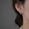 Art Selection nuevos pendientes de botón de estrella con cuentas redondas de dos piezas Estilo dulce fresco urbano combinan con todo pendientes de estrella con cuatro púas colgantes asimétricos