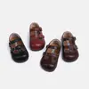 Zapatos de piel para niña, zapatos de princesa, zapatos de vestir para niños, zapatos Mary Jane de primavera y otoño para niñas pequeñas, zapatos rojos de suela blanda para bebé