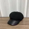 Chapéu Octogonal Casual Retro Feminino Estilo Coreano Outono e Inverno Novo Faz o Rosto Parecer Menor Chapéu de Pintor Estilo Britânico Boina de Nuvem de Inverno