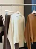 Suéter de Punto con Cuello Halter Texturizado de Manga Larga Estilo Old Money para Mujer, Nuevo Diseño de Otoño, Top Suéter Elegante y Versátil Adelgazante