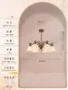 Nova Lâmpada de Quarto Estilo Chinês Proteção para os Olhos Lâmpada de Sala de Jantar Estilo Retrô High-End Meio do Século Sala de Estudo Quarto Lustre Marrom