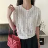 Cárdigan de Punto Jacquard Delgado de Manga Corta para Mujer 2026 Estilo Nuevo Super Bonito y Único Hermosa Prenda Exterior Top Corto