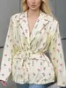 Amazon 2025 Otoño/Invierno Nuevo Estilo Transfronterizo Moda Europea y Americana Adelgazante Cintura Corbata Holgado Versátil Cuello en V Abrigo Mujer