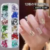Mini Compartimentos para Piedras de Uñas Rhinestones Mixtos con Forma Irregular de Colores Champagne Blanco Melard Rhinestones Marquise de Base Plana Decoraciones para Uñas