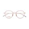 Lujo ligero pluma titanio estilo coreano estilo dorado retro armazón ovalado de titanio para gafas armazón de gafas soporte nasal de cerámica resistente al sudor Danyang gafas al por mayor