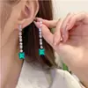 Déjame Brillar con el Mismo Estilo que Xu Yan, Pendientes Largos con Borla de Diamante Brillante Perla Diamante Brillante, Pendientes de Moda Estilo Hija de Dama para Mujeres