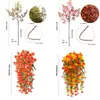 Plantas Artificiales Transfronterizas Decoración de Acción de Gracias Flores Falsas Flores de Seda Hojas de Eucalipto Plantas Decorativas para Exteriores Anti-UV