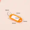 Almacenamiento de Lata para Llaves de Acero Inoxidable Se Puede Marcar con Hebilla de Llavero Intermedia Placa de Llavero de Clasificación Etiqueta de Llavero Cadena Casa de Alquiler