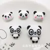 Parche de animal panda de dibujos animados lindo material de accesorios de resina para funda de teléfono diy con pegamento de crema, tocado, pasador, hebilla de zapato