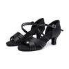 Zapatos de baile negros de suela blanda para mujer adulto zapatos de baile latino tacones altos zapatos de baile venta al por mayor transfronteriza zapatos de baile cuadrado mujer