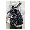 Mochila feminina 2023, nova moda, estilo universitário, estilo japonês, grande capacidade, casual, simples, de lona, com costas