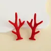 Accesorios de Diadema con Pelusa de Reno Navideño para Niños, Cuernos Lindos, Pasador DIY, Tocado, Cuernos Creativos, Venta al por Mayor