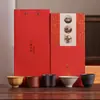 Juego de Tazas de Té de Arcilla Púrpura Caja de Regalo Taza Maestra de Cerámica China Taza de Té Juego de Té Kung Fu Souvenir de Fiesta Anual Regalo Personalización