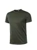 Exclusivo Transfronterizo - Tops Casuales Deportivos de Manga Corta para Hombre de Secado Rápido Camiseta de Correr de Cuello Redondo de Color Puro