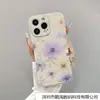 Adequado para Capa de Celular Apple 14Pro Iphone15 Flor Simples 11/12/13Promax Furo Fino Xs/Xr Macio