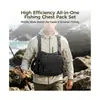 Bolsa Táctica para Equipo de Pesca al Aire Libre, Bolsa de Pecho para Pesca Salvaje, Bolsa Grande para Equipo y Cañas de Pesca, Bolsa de Almacenamiento tipo Chaleco, Bolsa de Pecho para Pesca con Mosca