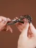 Clip de pinza de una palabra de taladro de diamante de circón negro de metal de alta gama, clip de torsión en forma de 8, pasador para recogido en la parte posterior de la cabeza, accesorio para el cabello de temperamento