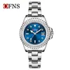 O'Fannie Reloj de Pulsera Diamante Fantasma Azul Verde Calendario para Mujer Luminoso Resistente al Agua Lujo Ligero Nicho Negocios Cuarzo Reloj para Mujer