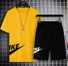 Pantalones cortos de manga corta de verano para hombre, camiseta holgada para entrenamiento de baloncesto, fitness y running, traje deportivo informal