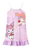 Vestido fino sin mangas pijama infantil verano falda de tirantes niña niños medianos y grandes traje de princesa para casa lote