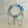 Ventas Directas de Fábrica Changyue Jinming Vino de Mora Derivado Pulsera de Vidrio Hecha a Mano Pulsera de Borlas Multicapa de Alto Valor y Gama Alta