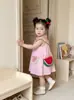 Vestido Amor de Bebé 2026 Nuevo Vestido de Verano para Niños Vestido de Verano para Niñas Estilo Coreano Retro Cuadros Vestido de Princesa